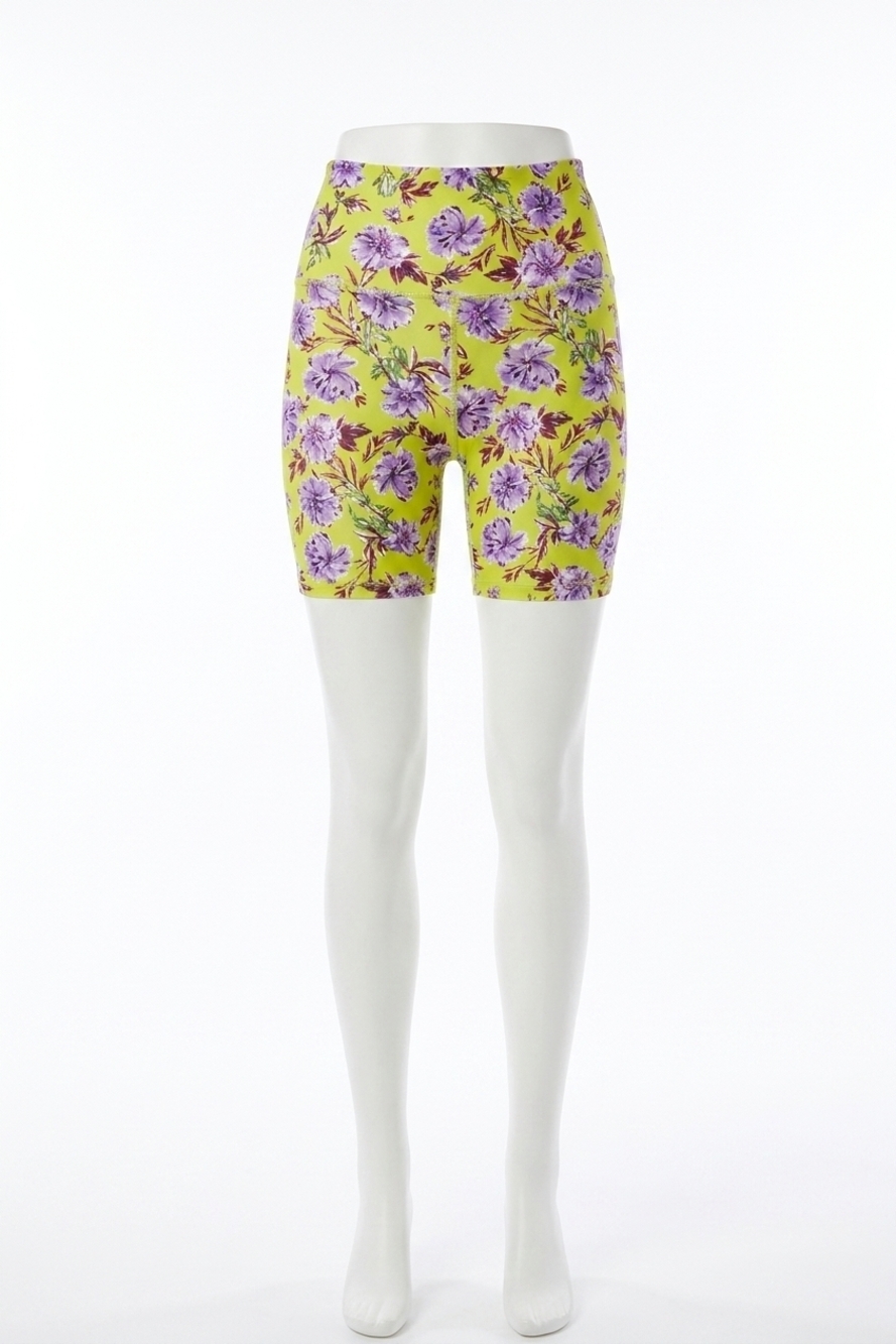 NEW BEACH RIOT bike short in lime punch gardenias